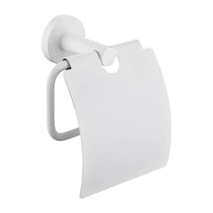 Best Design White toiletrolhouder met klep wit mat