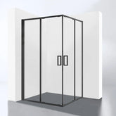 Best Design Hulmer sliding door shower enclosure 120x90x210cm matte black