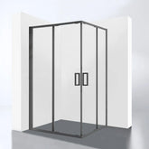 Best Design Hulmer shower cabin with sliding doors 120x90x210cm aged iron - gunmetal