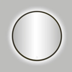 Best Design Moya ronde spiegel Gunmetal verouderd ijzer incl. LED-verlichting Ø 80 cm