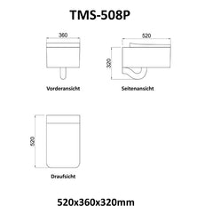 StoneArt Wandcloset mineraal gegoten TMS-508P - wit glanzend - 52x36