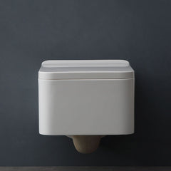 StoneArt Wandcloset mineraal gegoten TMS-508P - wit glanzend - 52x36