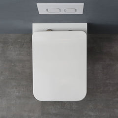 StoneArt Wandcloset mineraal gegoten TMS-508P - wit glanzend - 52x36