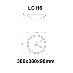 StoneArt solid surface waskom LC116 - glans wit