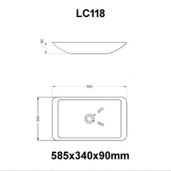 StoneArt Wastafel LC118 - mat wit