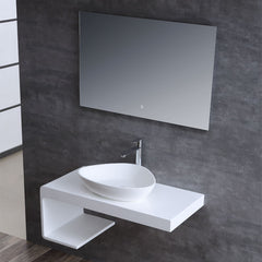 StoneArt solid surface waskom LC154 - mat wit