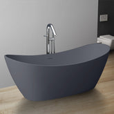 StoneArt Vrijstaande Badkuip BS-526 - mat betongrijs - 185x79