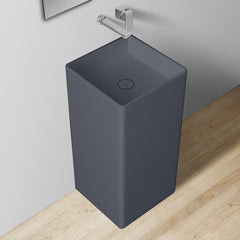 StoneArt Vrijstaande Wastafel LZ507 40x40cm - mat grijs