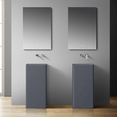 StoneArt Vrijstaande Wastafel LZ507 40x40cm - mat grijs