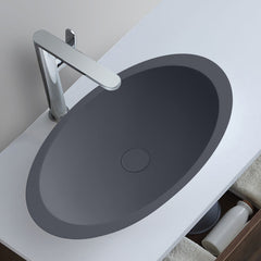 StoneArt solid surface waskom LC117 - mat grijs