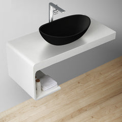 StoneArt Wastafel LC149 - zwart mat