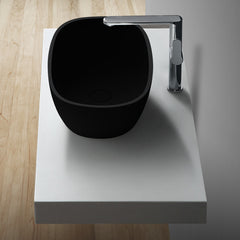 StoneArt Wastafel LC149 - zwart mat