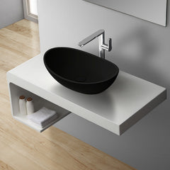 StoneArt Wastafel LC149 - zwart mat