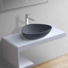 StoneArt solid surface Waskom LC154 - mat betongrijs