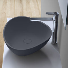 StoneArt solid surface Waskom LC154 - mat betongrijs