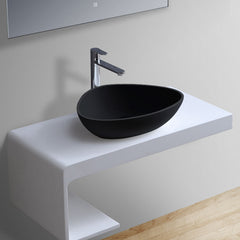 StoneArt solid surface waskom LC154 - mat zwart