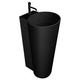 StoneArt Vrijstaande Wastafel LZ551 - mat zwart -50x45cm