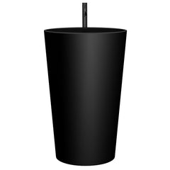 StoneArt Vrijstaande Wastafel LZ551 - mat zwart -50x45cm