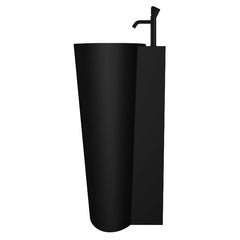 StoneArt Vrijstaande Wastafel LZ551 - mat zwart -50x45cm