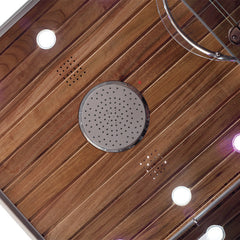 AWT Stoomdouche DZ959F8 zwart/120x90/links met achterwanden en douchebak