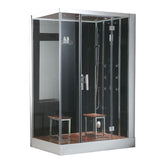 AWT Stoomdouche DZ961F8 zwart/150x90/rechts