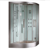 AWT Stoomdouchecabine kwart rond DZ962F8 wit/120x120