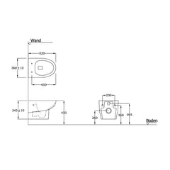 EAGO WC Hänge-WC WD379P