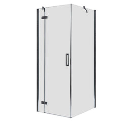 AWT LBS Douchecabine - rookglas/helderglas - 90x90/100x100 - Matzwart/Chroom