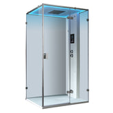 AWT Stoomcabine/douche LD107F15 wit ganzend/120x90/rechts zonder douchebak en achterwanden