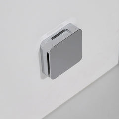 AWT Stoomdouche LD206F15 zwart/100x100/links met douchebak en achterwanden