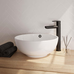 BRAUER Black Edition verhoogde opbouw wastafelmengkraan model C mat zwart