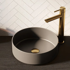 BRAUER Circle waskom 36 rond keramiek mat grijs