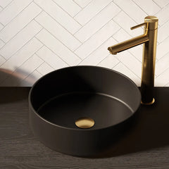 BRAUER Circle waskom 36 rond keramiek mat zwart