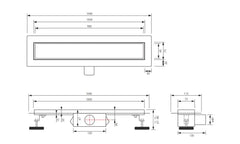 BRAUER Douchegoot met multifunctioneel rooster en flens 7 x 100 koper geborsteld PVD