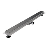 Brauer Douchegoot - 90x7.5cm - vloerflens - tegelinlegrooster omkeerbaar - RVS - geborsteld gunmetal PVD