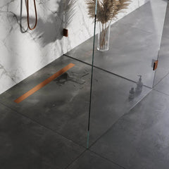 BRAUER Douchegoot met multifunctioneel rooster en flens 7 x 90 koper geborsteld PVD