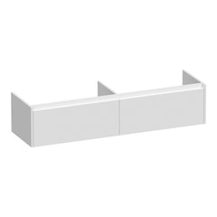 BRAUER Embrace base cabinet 160 with 2 soft-close drawers handleless and 2 siphon cutouts high gloss white