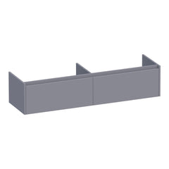 BRAUER Embrace 160 base cabinet with 2 soft-close handleless drawers and 2 siphon cutouts matte grey
