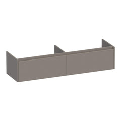 BRAUER Embrace onderkast 160 met 2 softclose lades greeploos en 2 sifon uitsparingen mat taupe