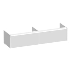 BRAUER Embrace 160 base cabinet with 2 soft-close handleless drawers and 2 siphon cutouts matte white