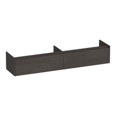 BRAUER Embrace onderkast 200 met 2 softclose lades greeploos en 2 sifon uitsparingen Timber Anthracite