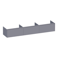 BRAUER Embrace base cabinet 220 with 3 soft-close drawers handleless and 0 siphon cut-outs matt grey