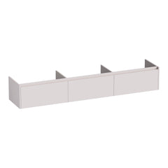 BRAUER Embrace base cabinet 220 with 3 soft-close handleless drawers and 0 siphon cut-outs matte sand