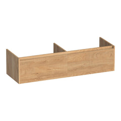 BRAUER Embrace Wavy onderkast 140 met 2 softclose lades greeploos en 2 sifon uitsparingen Forest Tan