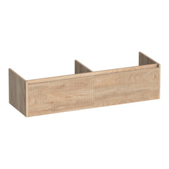 BRAUER Embrace Wavy onderkast 140 met 2 softclose lades greeploos en 2 sifon uitsparingen Forest Wheat