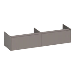 BRAUER Embrace Wavy onderkast 160 met 2 softclose lades greeploos en 2 sifon uitsparingen mat taupe