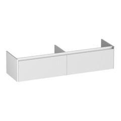 BRAUER Embrace Wavy onderkast 160 met 2 softclose lades greeploos en 2 sifon uitsparingen mat wit