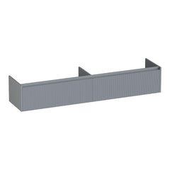 BRAUER Embrace Wavy onderkast 200 met 2 softclose lades greeploos en 2 sifon uitsparingen mat grijs