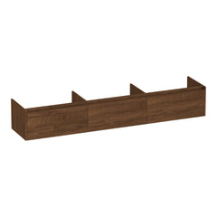BRAUER Embrace Wavy 220 vanity unit with 3 soft-close handleless drawers and 0 siphon cutouts Forest Cacao