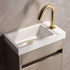 Brauer Gold Edition opbouw fonteinkraan met gebogen uitloop - geborsteld goud PVD